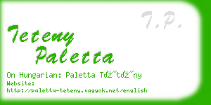 teteny paletta business card